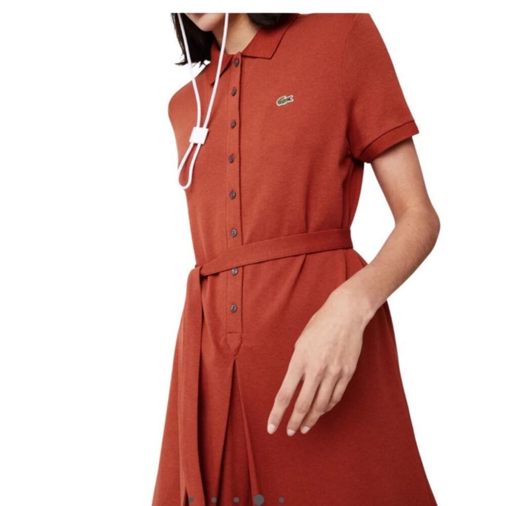 Lacoste for Roland-Garros woman dress RustColor Missing Belt Size 34 (US 2)